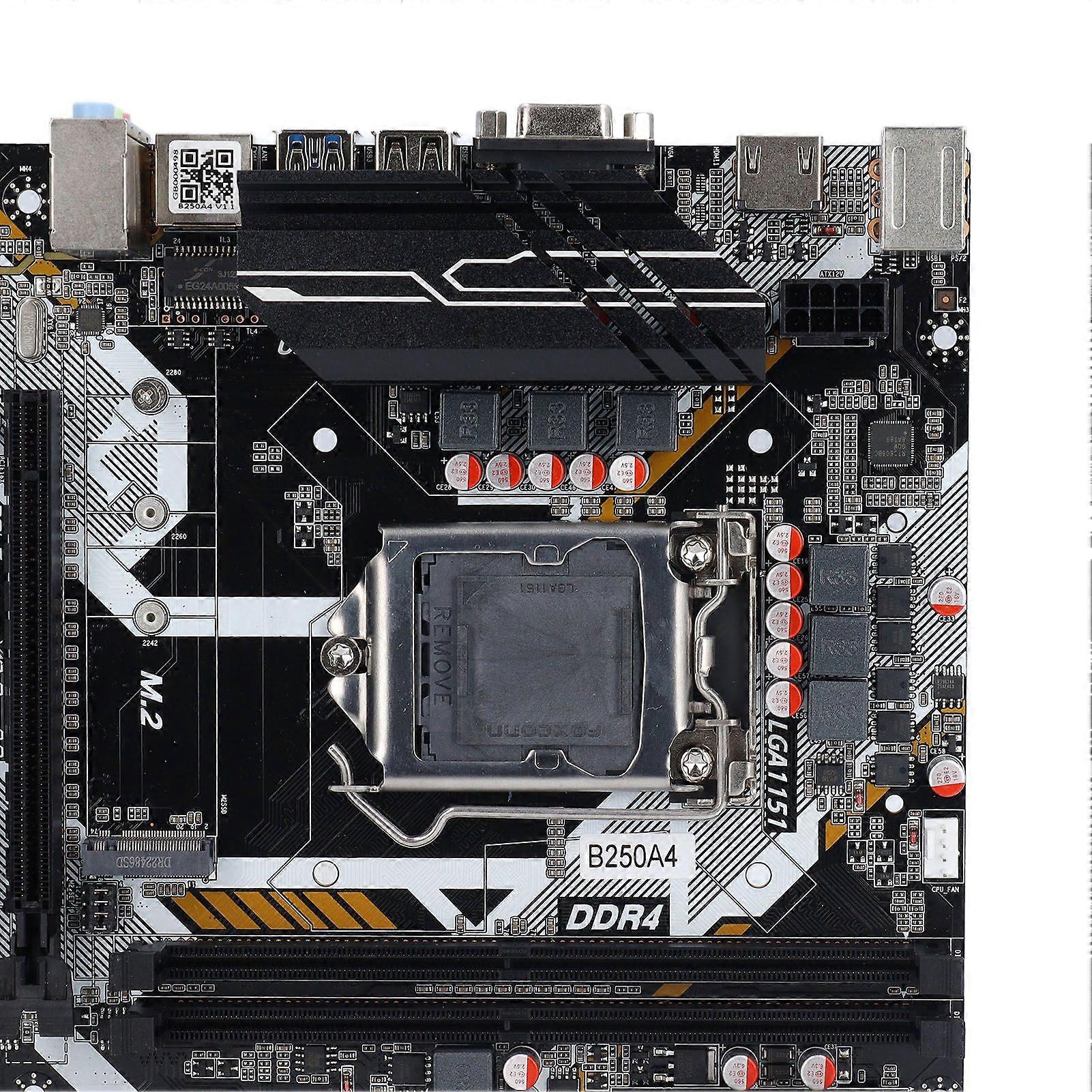 B250 マザーボード (LGA 1151 PCI E X16 Gen 3.0 DDR4 VGA M.2 ATX ゲーミングマザーボード、メタルヒートシンク搭載、Intel Core i3 I5 6500 I7 6700 プロセッサー対応)