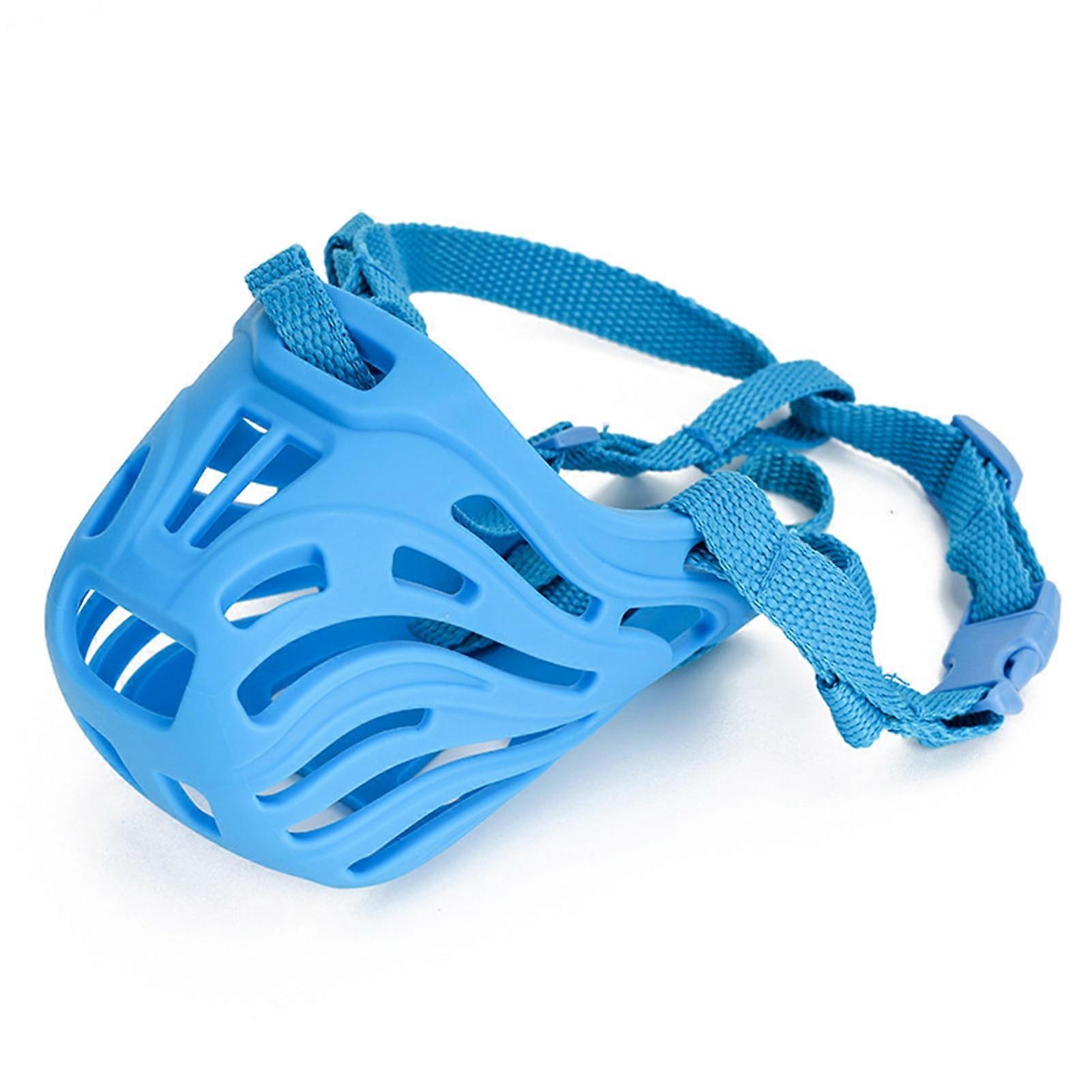 Silicone Dog Muzzle, Soft Breathable Wear-resistant with Adjustable Strap, Compatible with Small Medium Large Dogs, Prevent Biting Chewing Licking