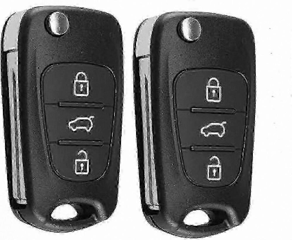 3-Button Key Shell for  and  Compact Cars, 2-Pack Remote Control Cover