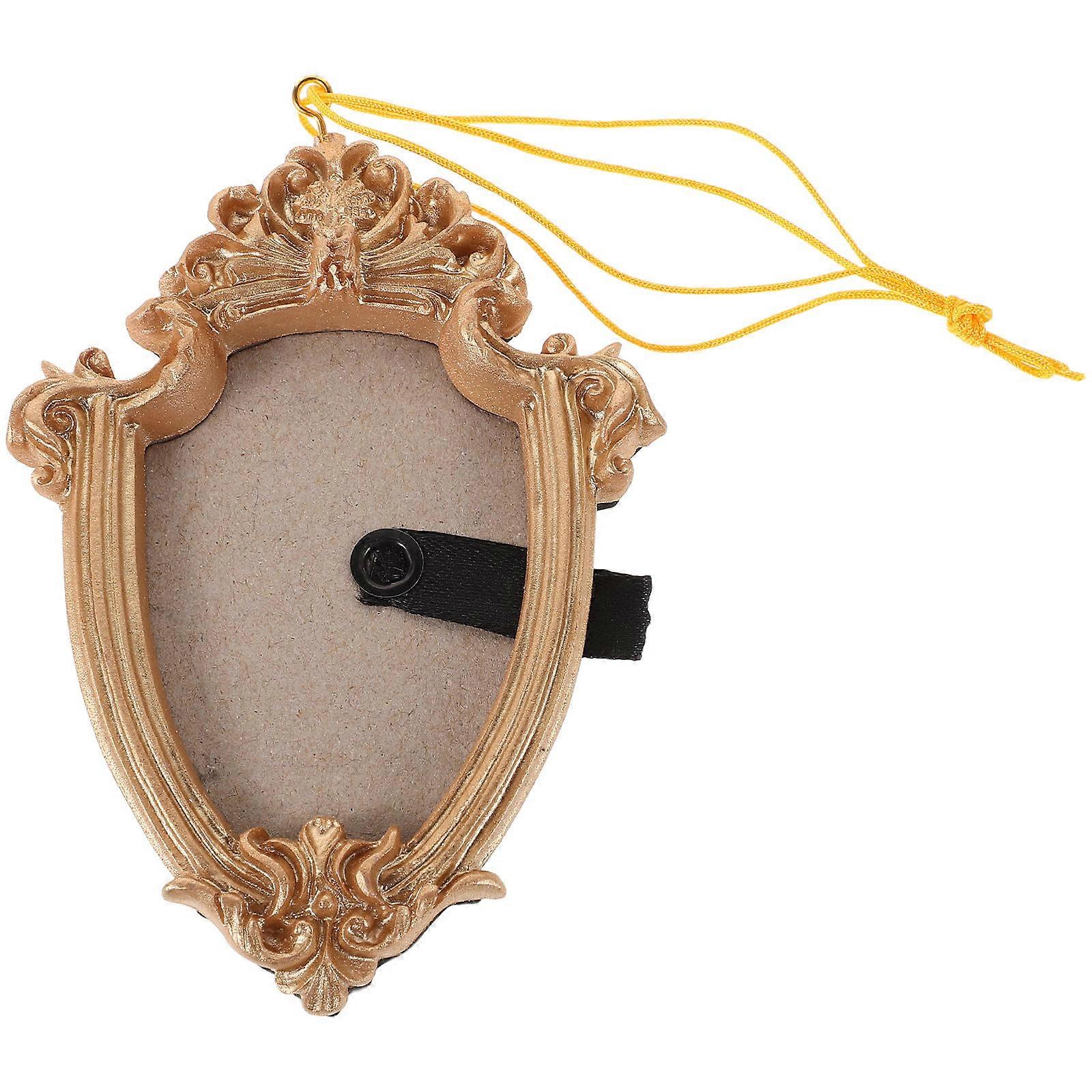 Gold Frame Picture Ornaments for Home Decor 5Pcs Mini Resin Frames