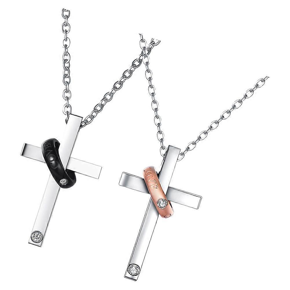 Cross Pattern Necklace Stylish Neck Chain for Decoration 4Pcs Set