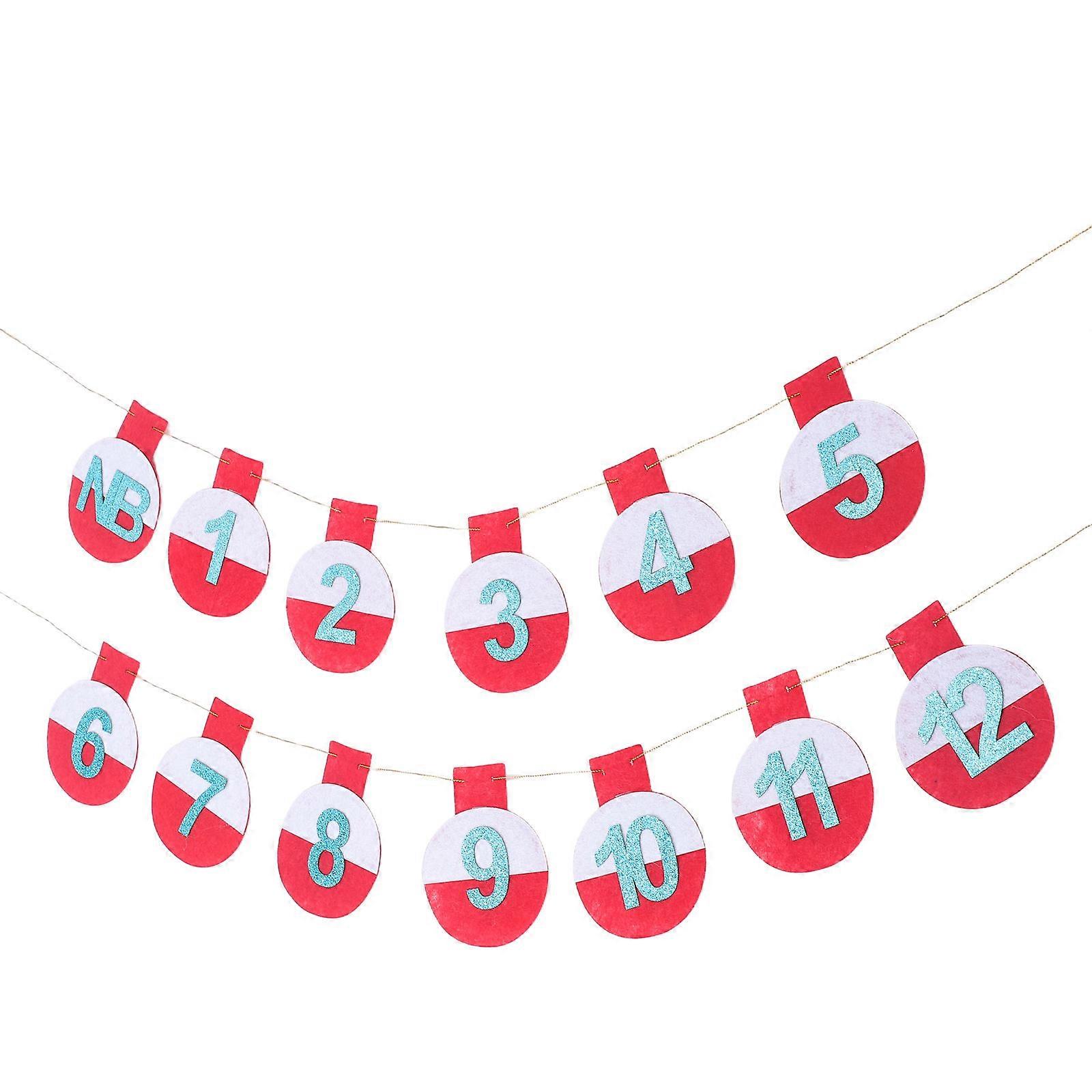 Birthday Banner Pull Flag for Decoration 2Pcs Colorful Hanging Banner Set
