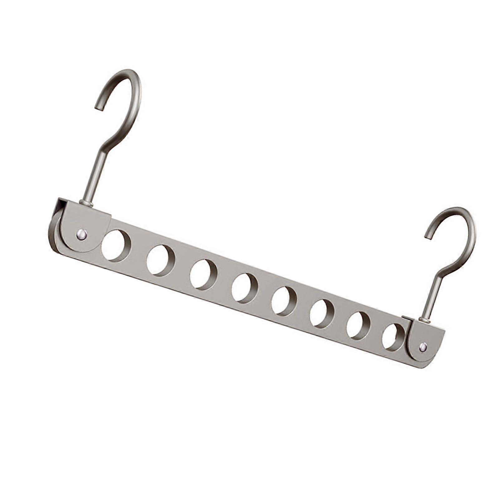 Clothes Rack 6/8 Hooks Multi Functional Storage Organiser For Shirts Pants Accessories Space Efficient Hanger  Gray