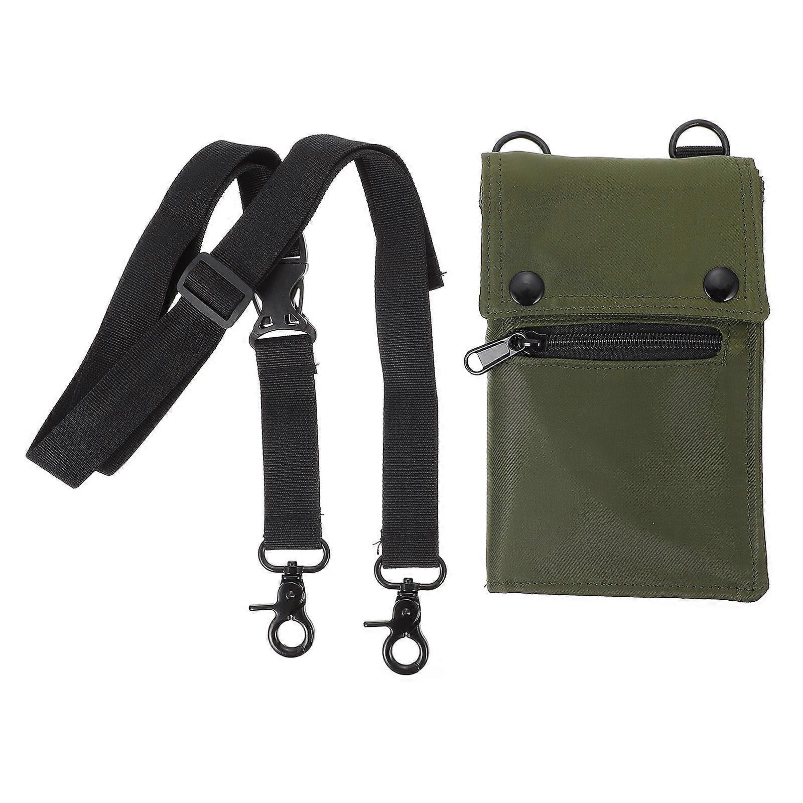 Mens Satchel Bag 1Pc Multifunctional Storage Bag for Daily Use Green Nylon with Storage