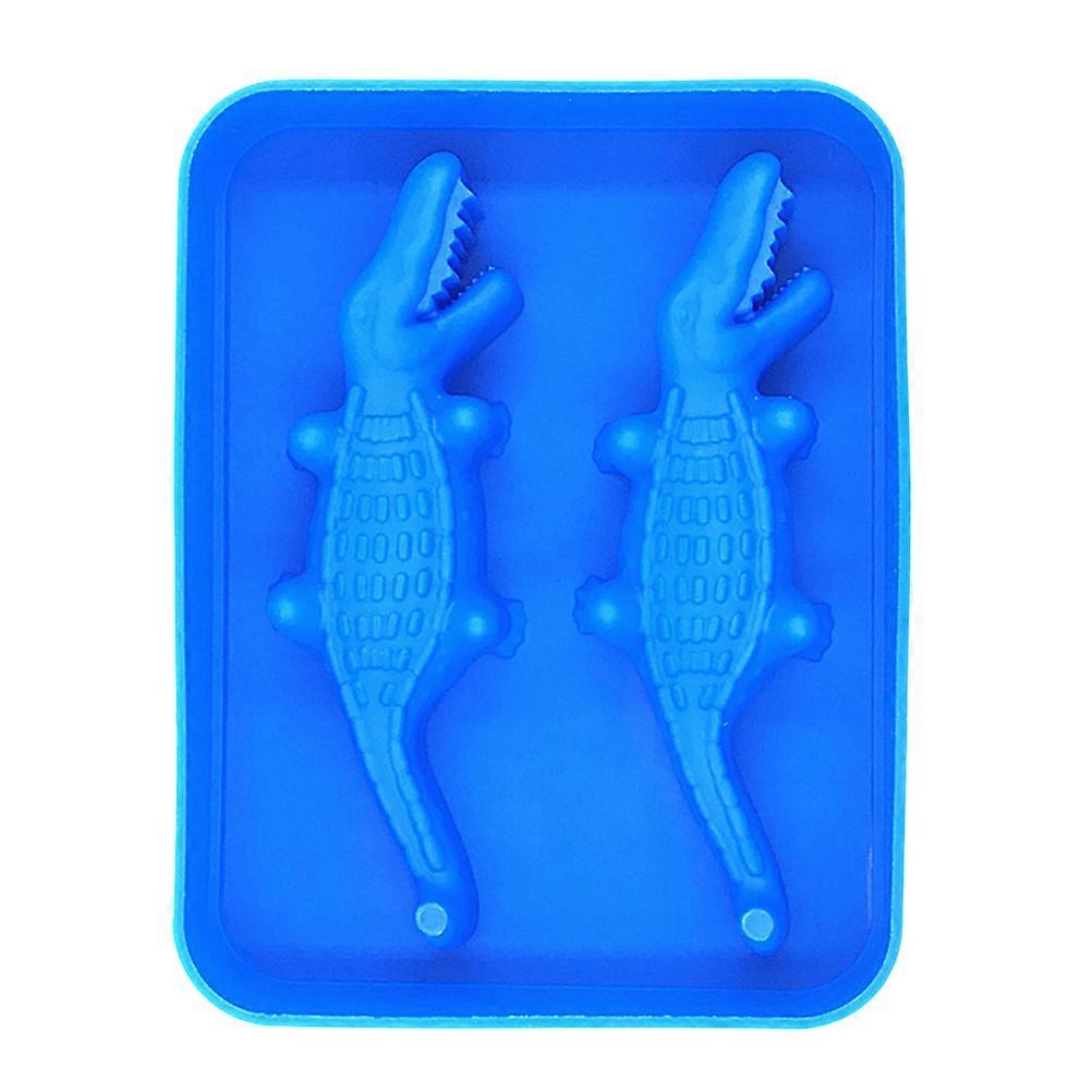 Ice Cubes Maker Crocodile Silicone Mold for Ice Making 2Pcs Creative Set