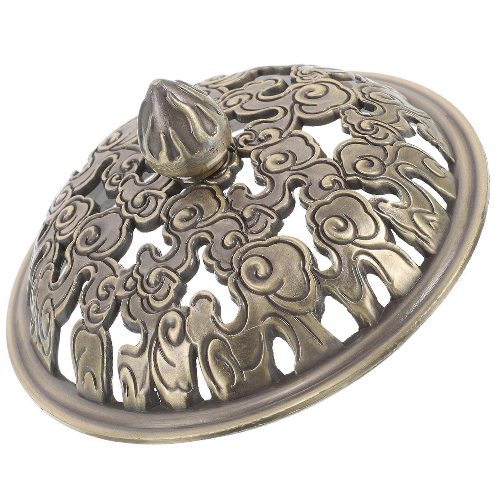 Decorative Copper Incense Burner Cover Lid for Office Use 4Pcs
