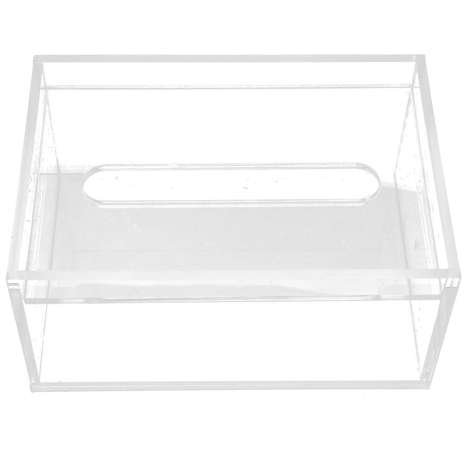 Acrylic Clear Tissue Box for 2Pcs Napkins Home Storage Container