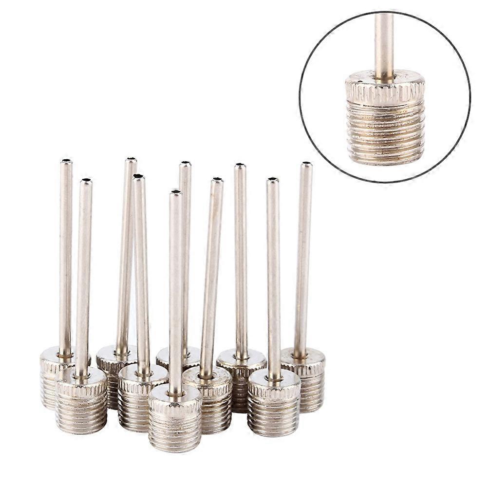 Inflating Pump Needle Inflation Needle for Ball Inflating 100Pcs Silver