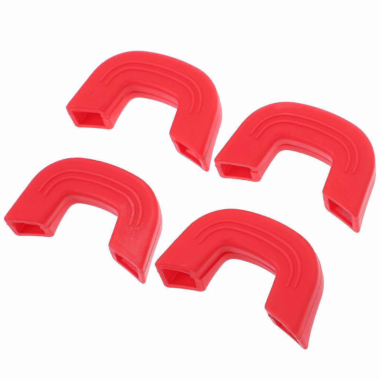 Non-Slip Silicone Pot Handle Covers for Kitchen Use 20Pcs Red
