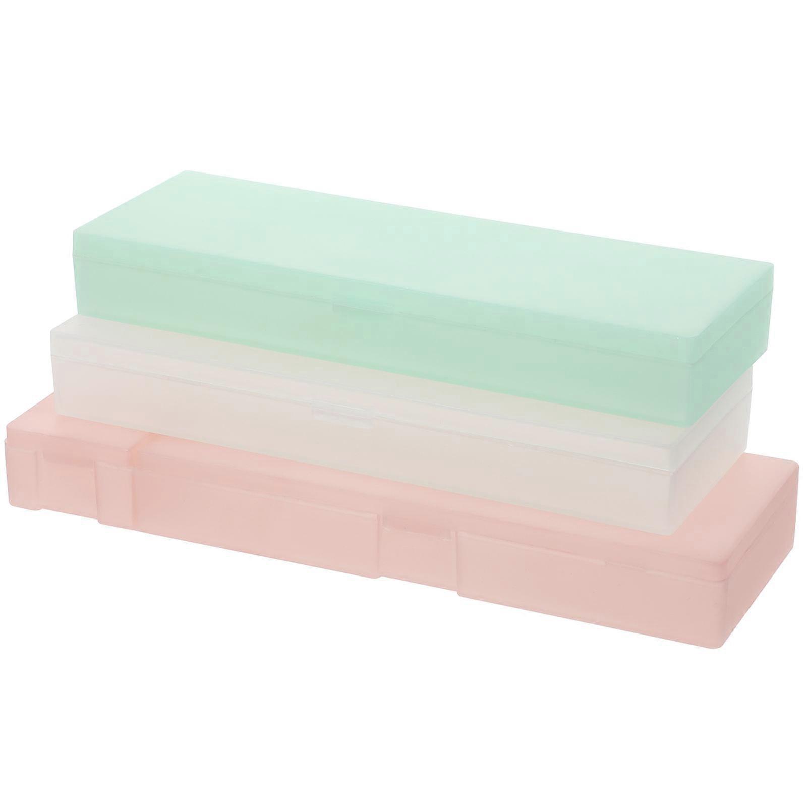 Plastic Pencil Box for Storage Use Translucent Pencil Case 12Pcs