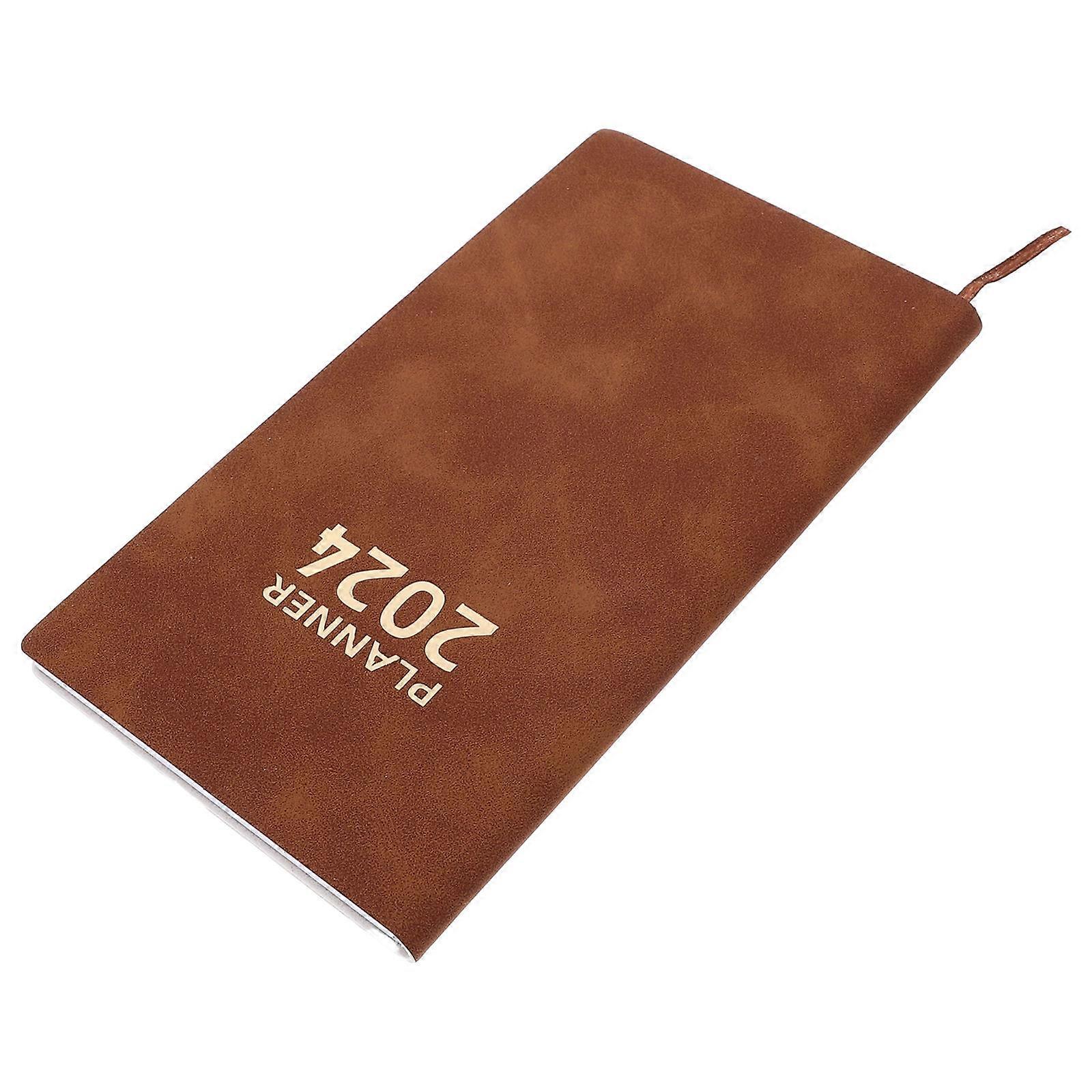 Home Use Time Management Notebook Daily Planner Brown Planner Notepad