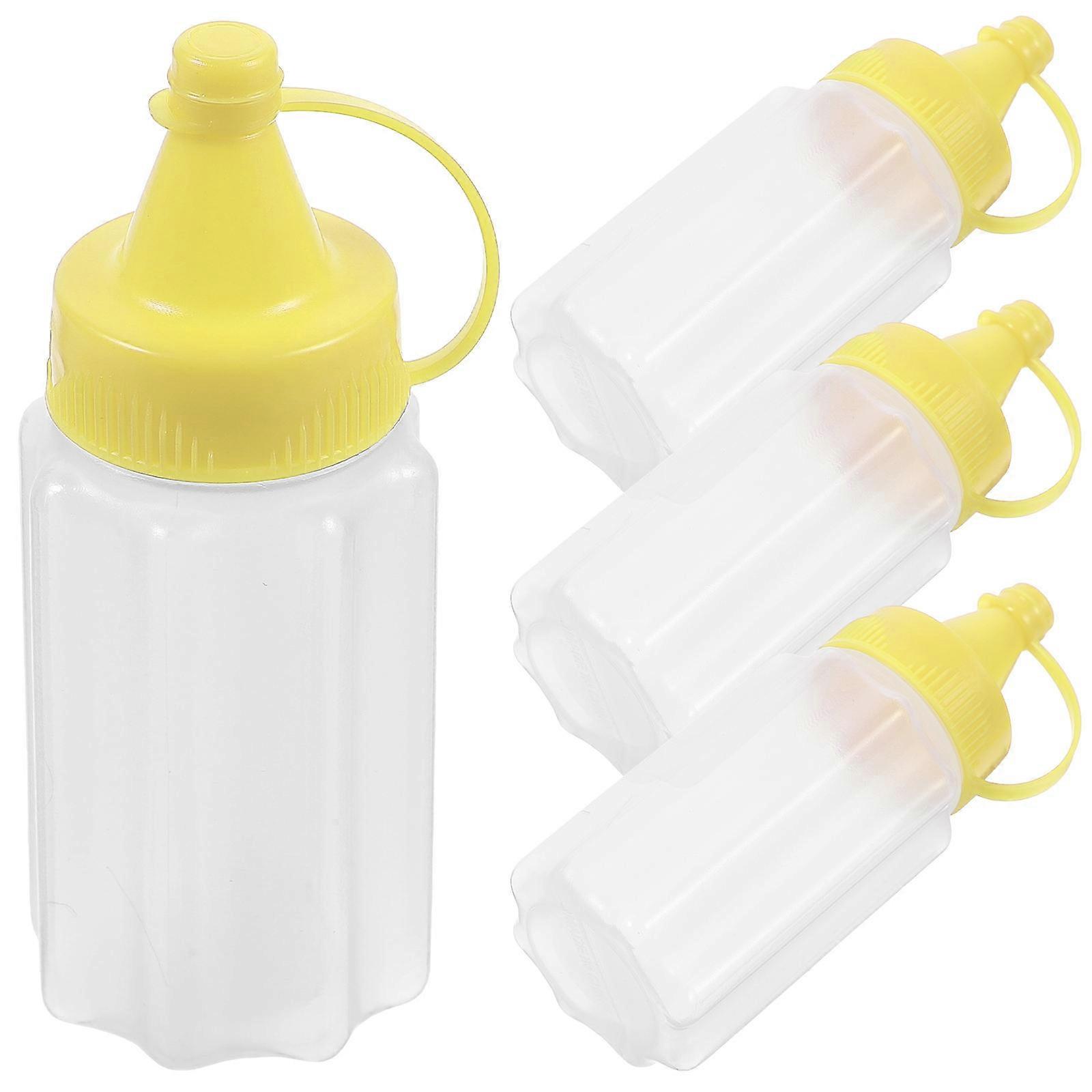 Kitchen Condiment Bottles for Sauce Dispensing 12Pcs Yellow