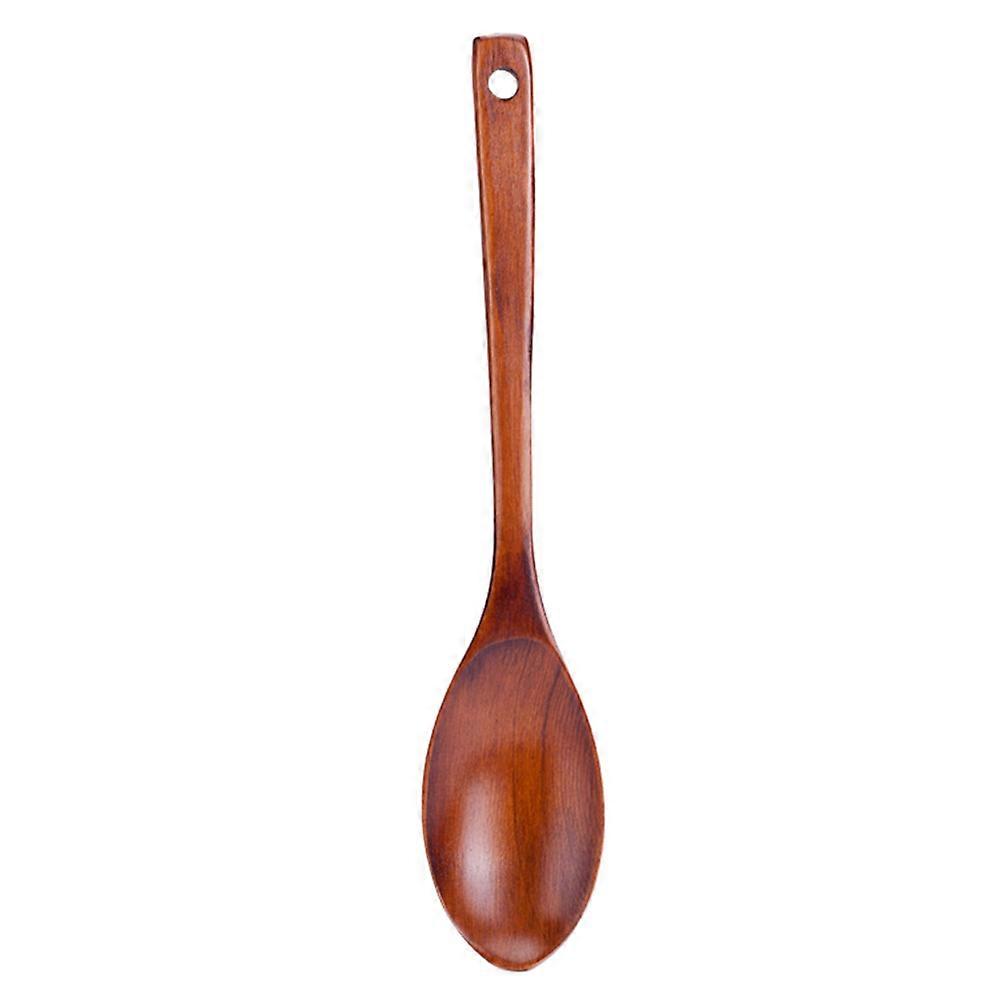 Kitchen Tools Solid Wood Eating Spoon for Kitchen Use 3Pcs Brown Pack