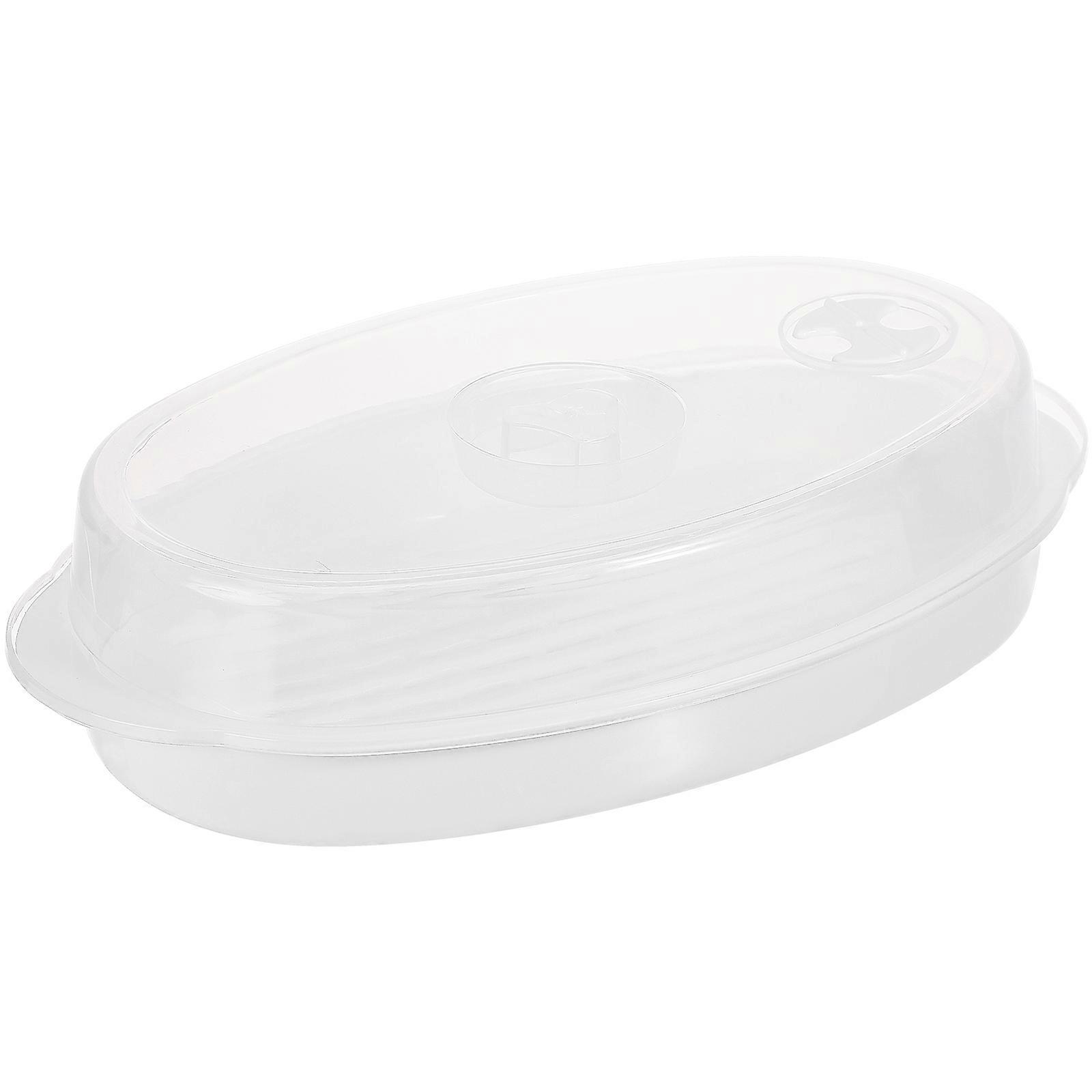 Microwave Steamer Circular Steamer with Leakage Barrier for Food 3Pcs