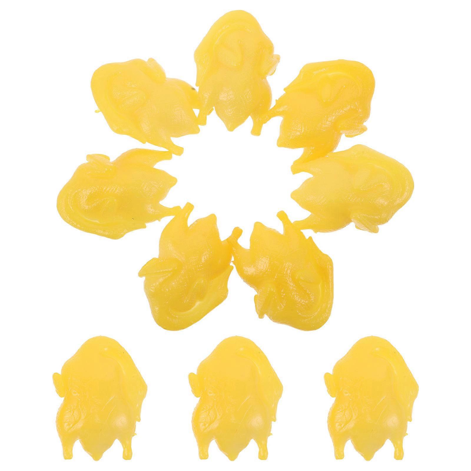 Artificial Cooked Duck Figures for Decoration 40Pcs Miniature Yellow PVC