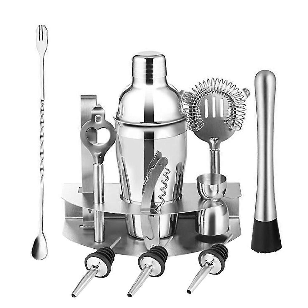 Drink Mixer Kit Stainless Steel Cocktail Shaker for Bar Use 12Pcs Set