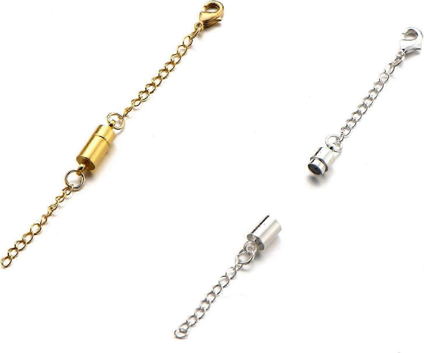 Magnetic Necklace Clasps with Extender Chains Lobster Clasps Lead Cadmium Free