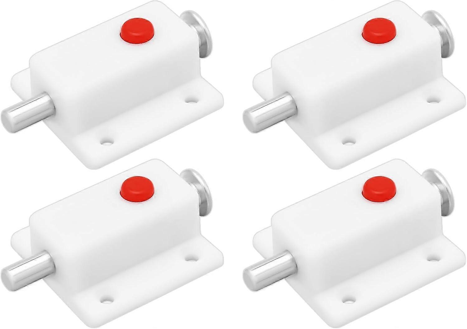 4 Pack Plastic Automatic Spring Door Catches for Cabinet Doors