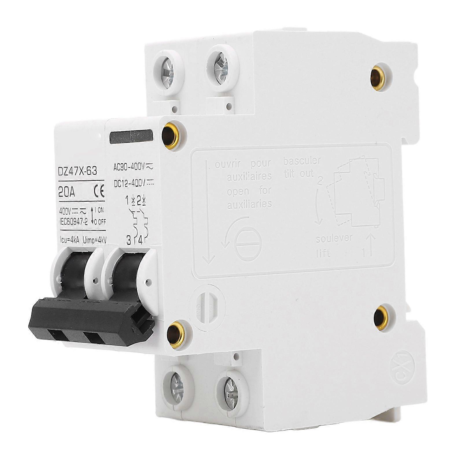 Circuit Breaker Overload Protection Fast Tripping PV Circuit Breaker AC DC 20A 400V 2P