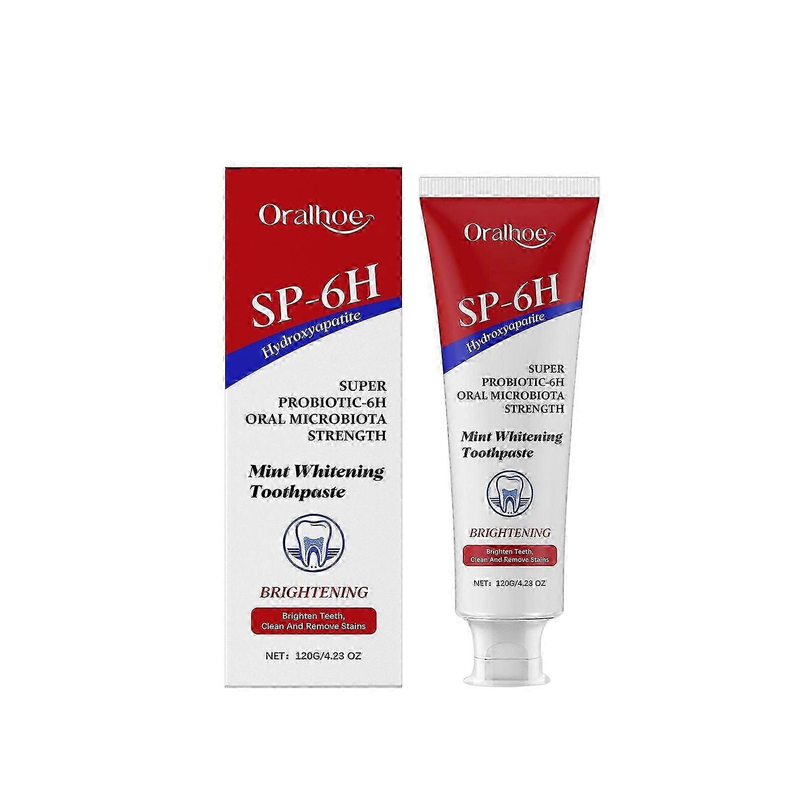 SP-6 Hydroxyapatite Toothpaste,SP-6 Probiotic Whitening Toothpaste,6 Probiotics+Hydroxyapatite Formula for Teeth Whitening,Strengthening and Enamel Pr