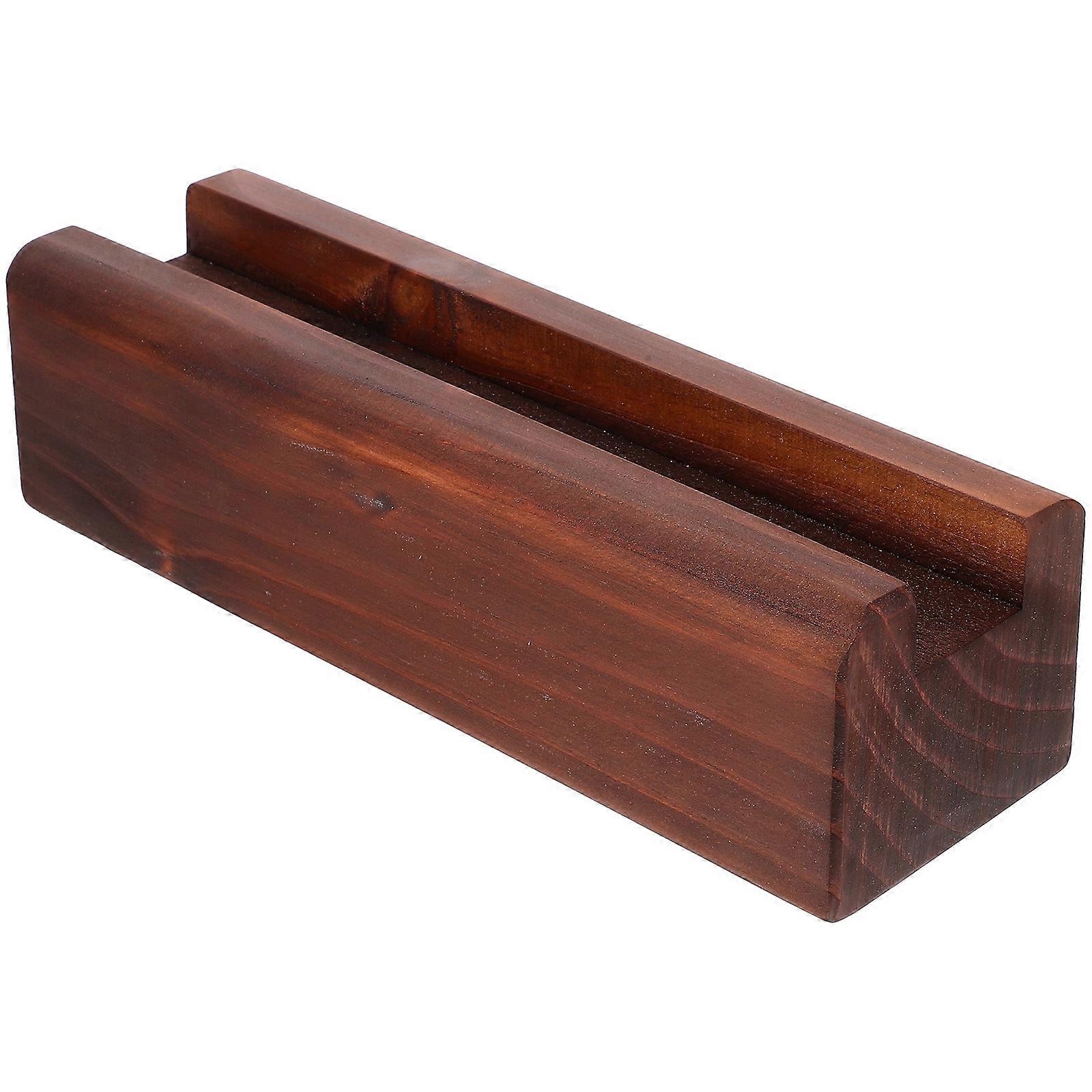 Wooden Floor Mirror Support Base for Reliable Use 4Pcs Brown Set