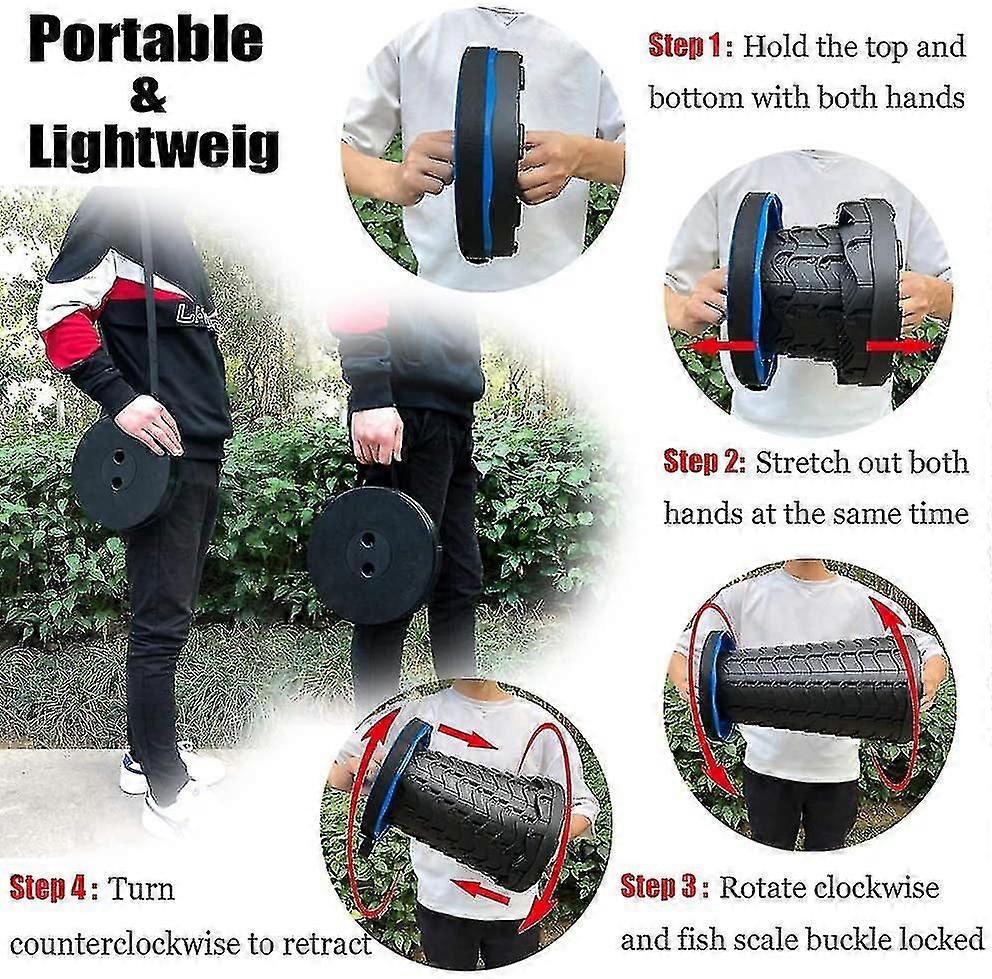 アウトドアトラベルポータブル伸縮式折りたたみキャンプスツール(ブラック)