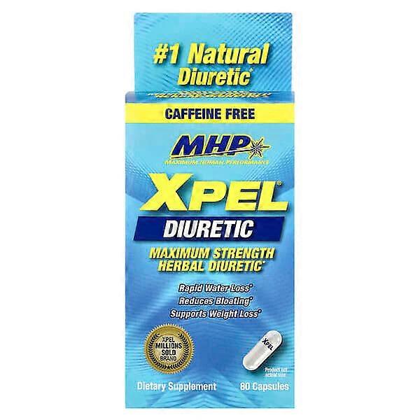 MHP, XPELÃÂÃÂ® Diuretic, Maximum Strength, Caffeine Free , 80 Capsules