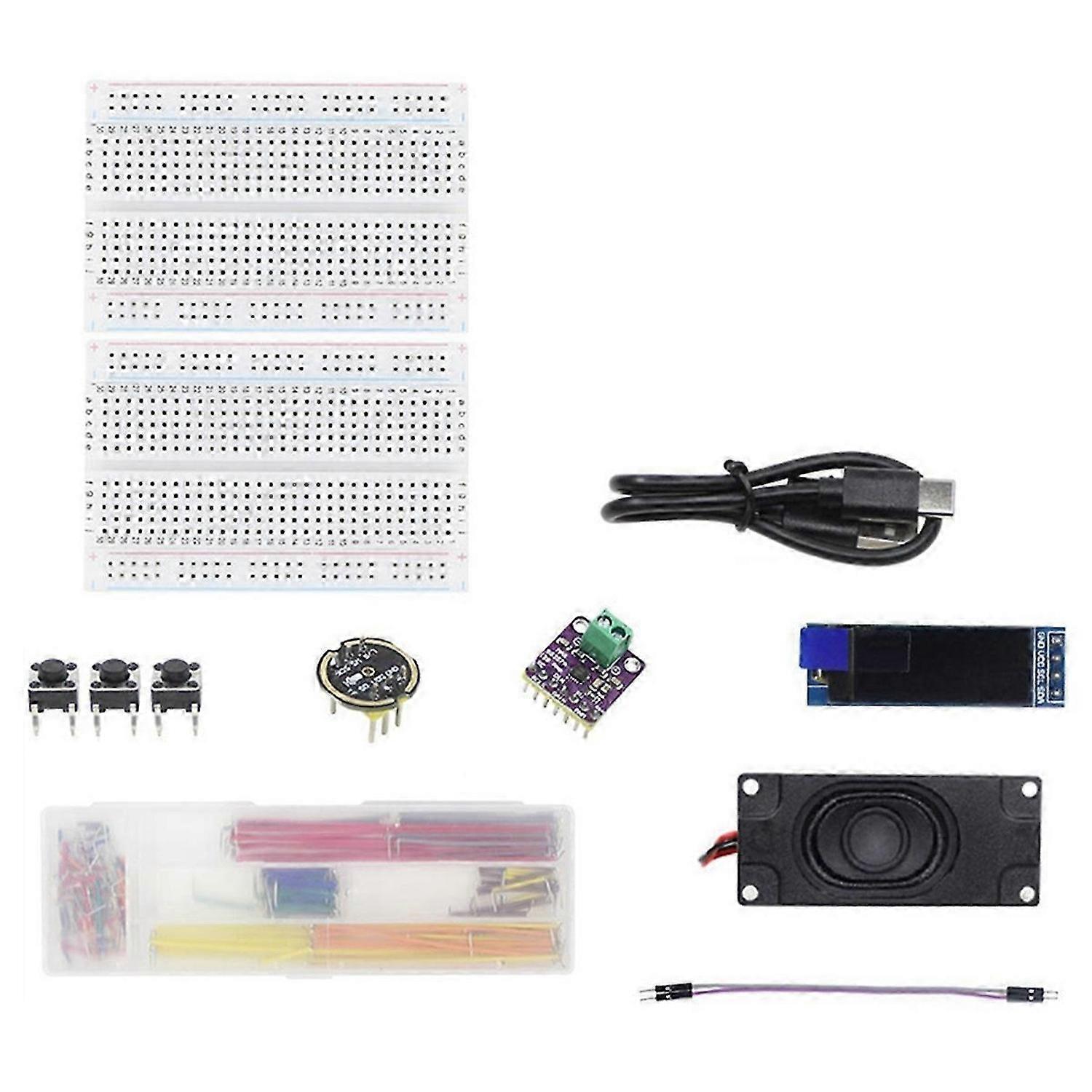Breadboard 0.91 Inch Kit for DeepSeek Xiaozhi AI Voice Chatbot Kit for Learning and Puzzle Developme