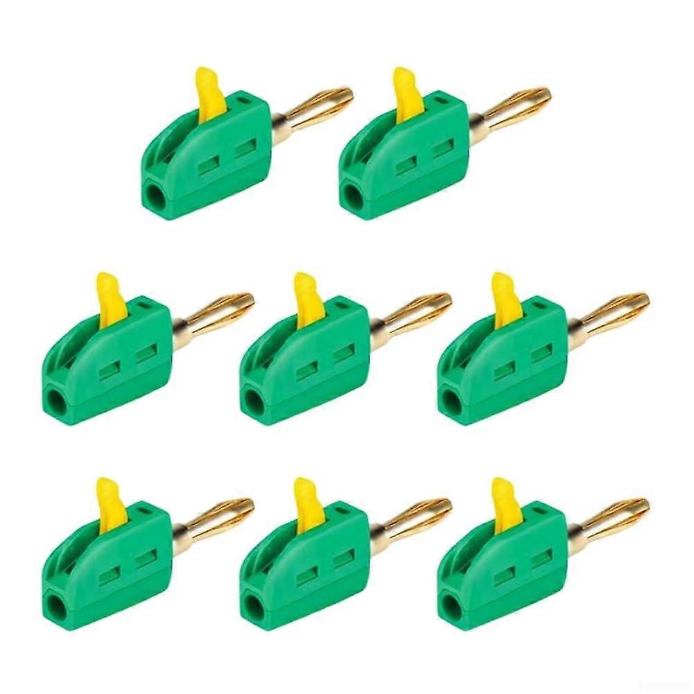 Connector Solutions Set Of Eight 4mm GoldPlated Terminals 32A For Demanding Electrical Applications Green