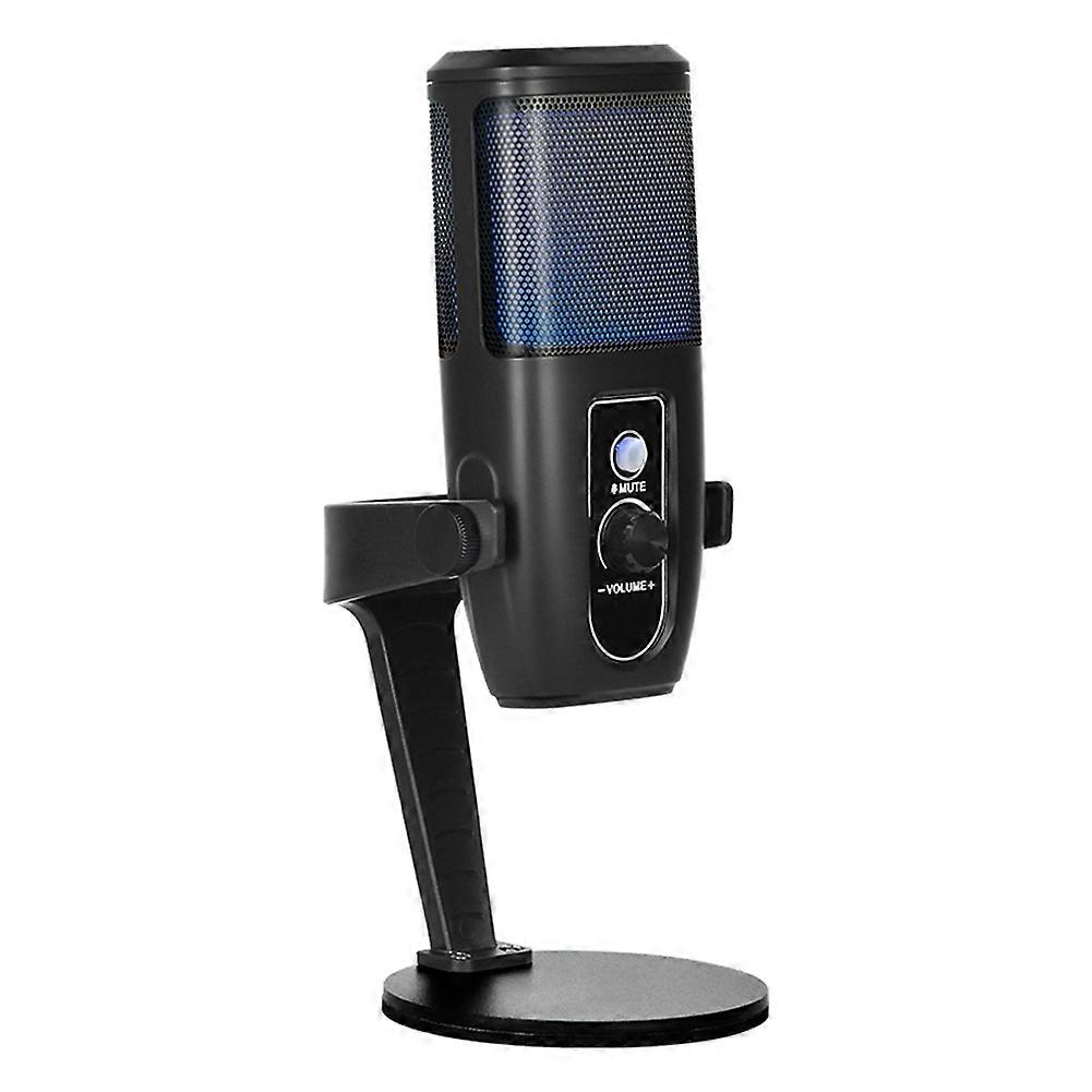 USB Condenser Microphone Desktop Gaming RGB Microphone, Large Mic Head, Plug & Play, Ideal for Streaming & Podcasting