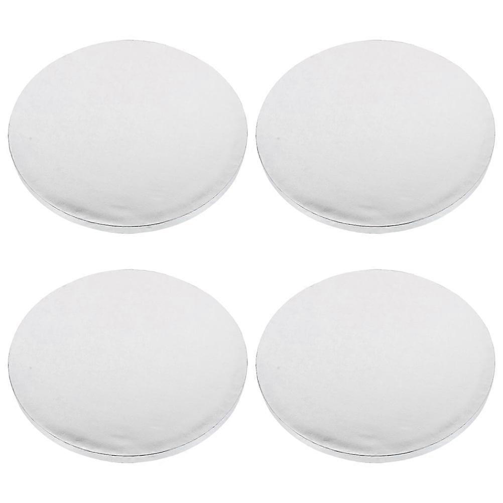 Guangmc Cake Boards Round Cardboard Decorating Discs Silver
