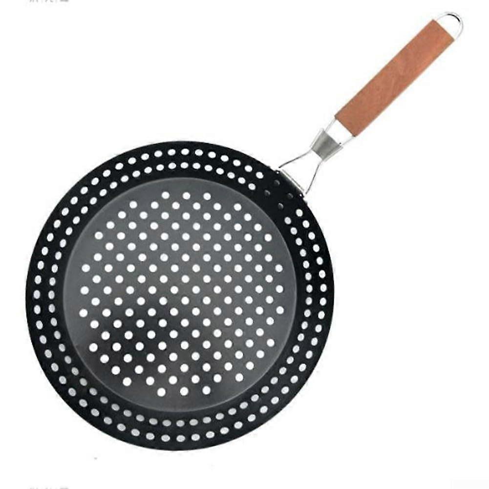 Lightweight Round Folding Baking Pan With Wooden Handle For Easy Handling Wooden Handle Round Baking Pan