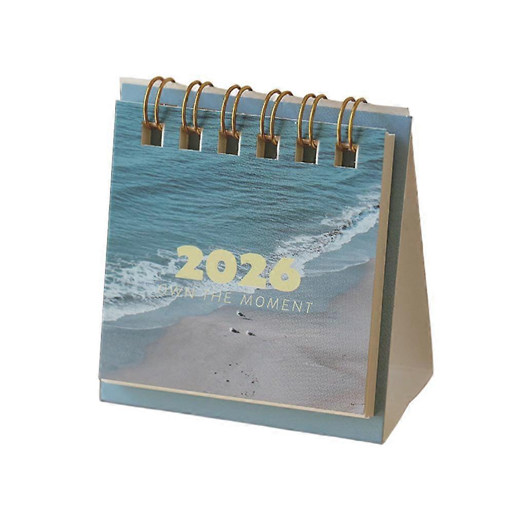Mini Desk Calendar Office Small Desktop Tabletop Monthly Standing for Up