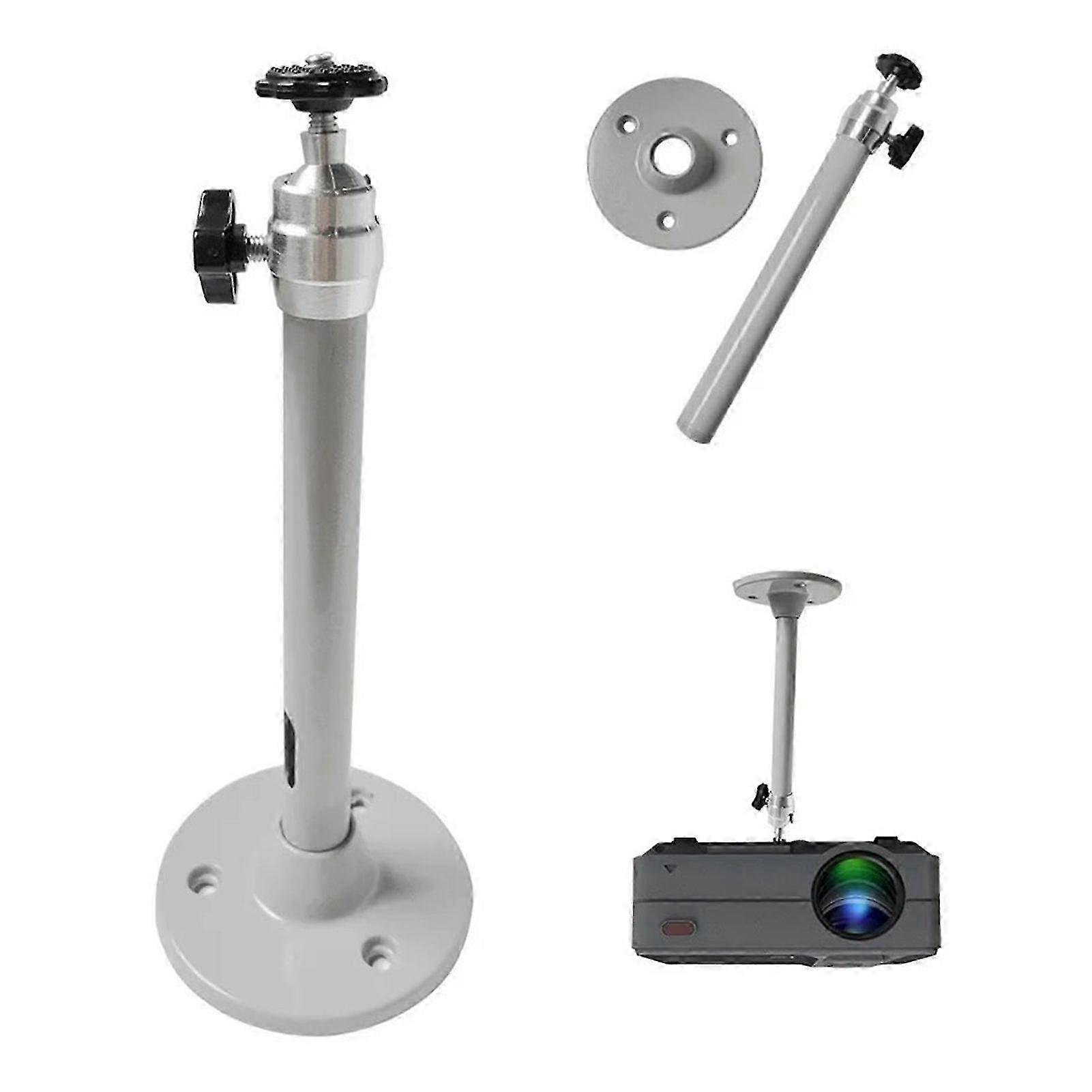 Projector Ceiling Mount 18mm Universal Adjustable Projector Ceiling Mount Stand Bracket for Micro Projector Silver