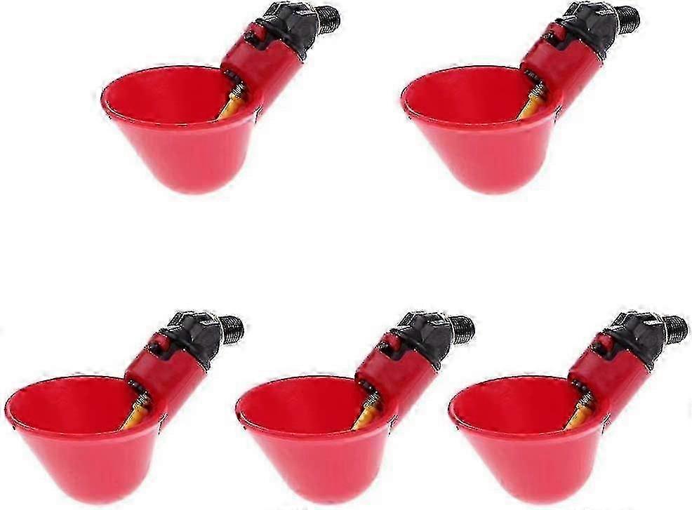 Automatic Drinker Handy Plastic For Birds Chicken Poultry 5pcs