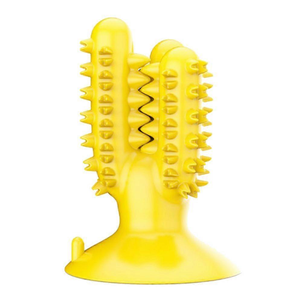 Dog Chew Toys Clean Toothbrushes for Aggressive Dogs Chewers Yellow