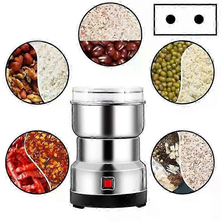 Medicinal Material Grinder-Small Stainless Steel Powder Machine,EU Plug