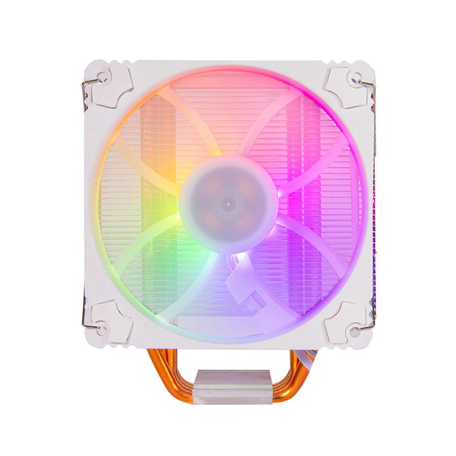 Desktop-Computer-Kupfer-Lüfter Programmierbare Farbbeleuchtung verbessert die Wärmeableitung 20dB Leiser Betrieb Weiß