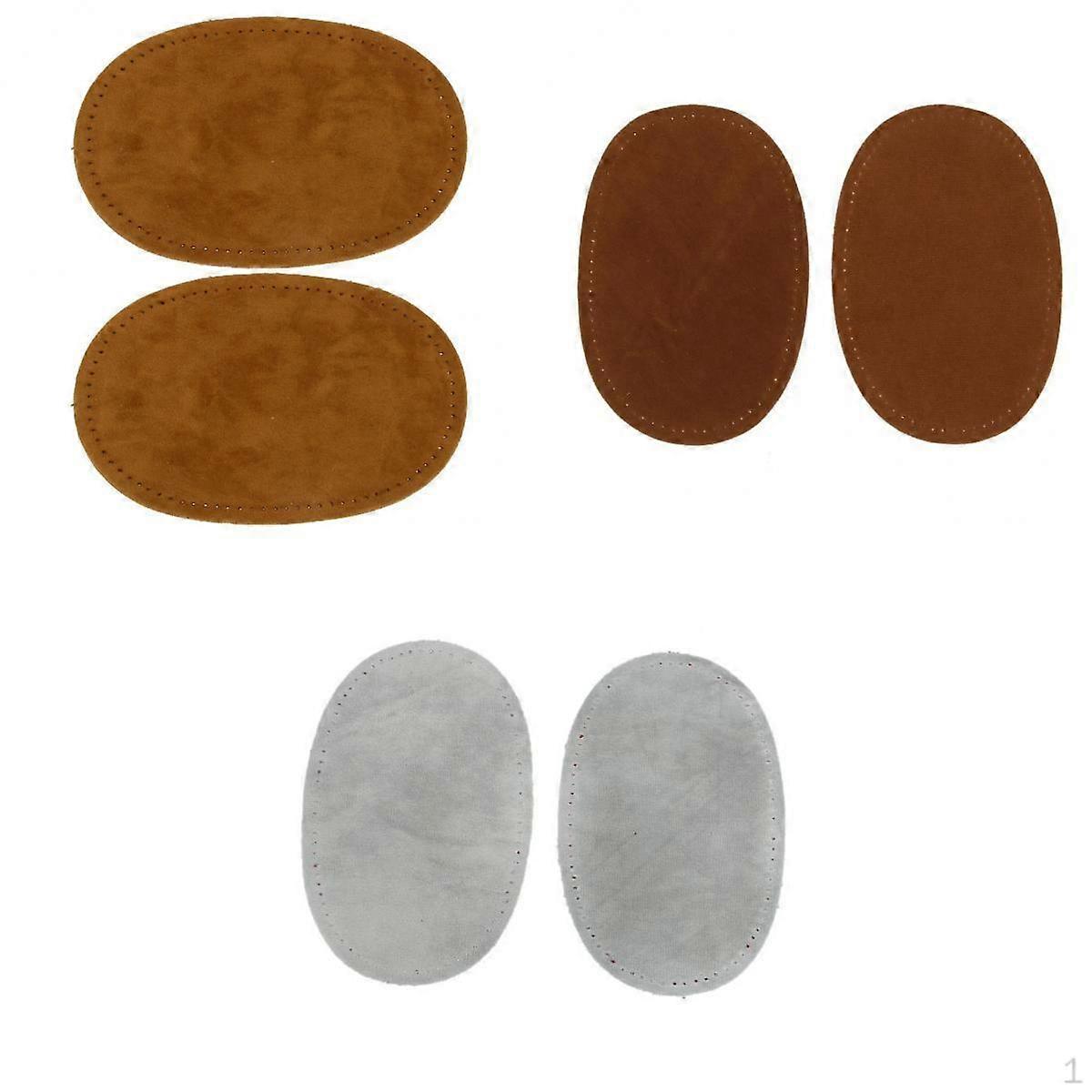 3 Pairs of Soft Elbow And Knee Patches to Sew , Oval for Application
