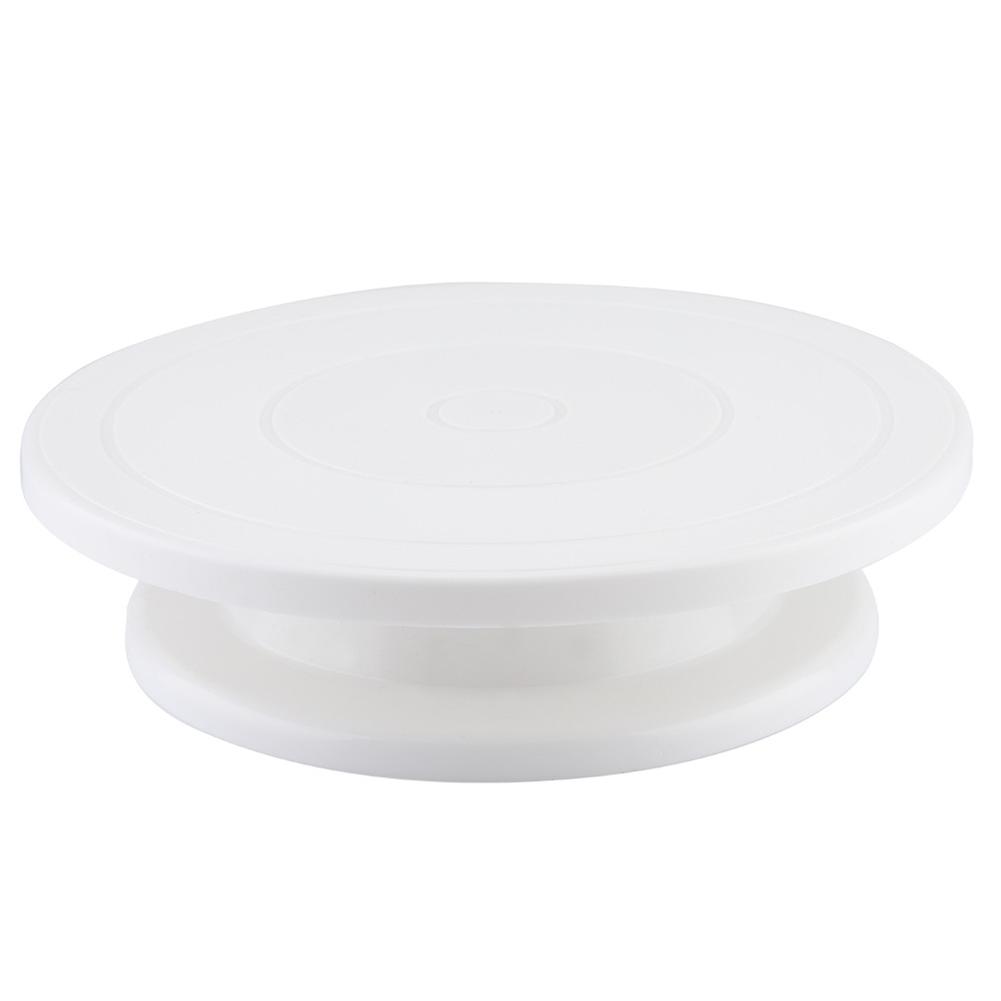 Cake Decorating Turntable Rotating Revolving Stand Pastry Baking Decoration Tool Set (White)