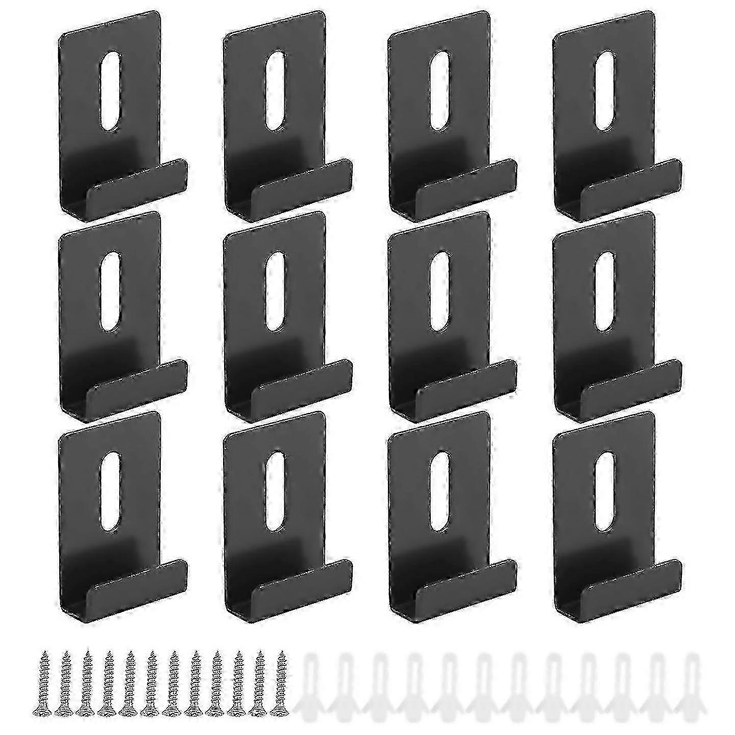12 Pcs Mirror Clips Wide Channel Mirror Hanger For Frameless Mirror