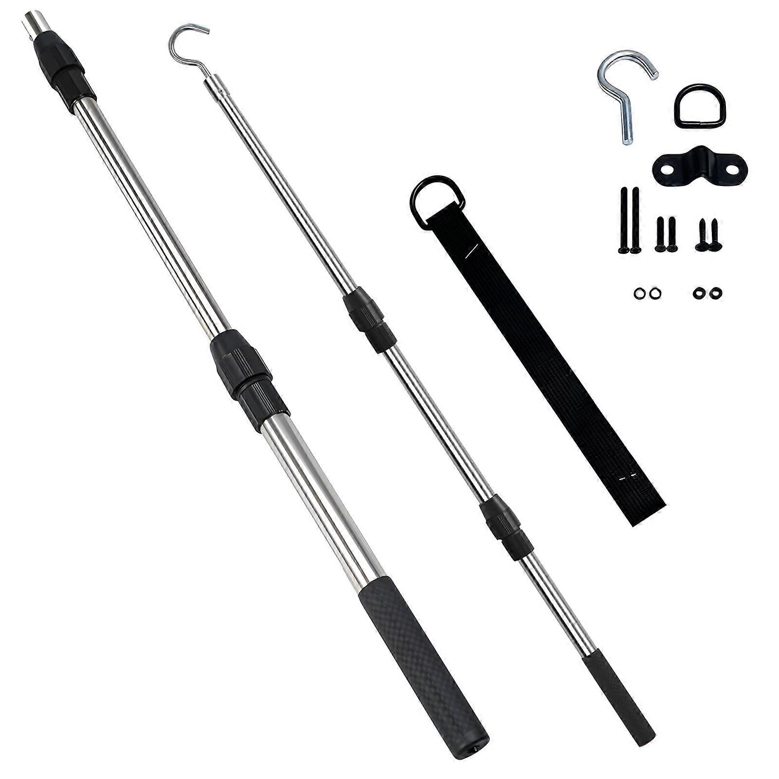 Sturdy Steel Attic Access Mechanism Set With Double Operation Mode Retractable Rod For Smooth Drop Down  1.2M