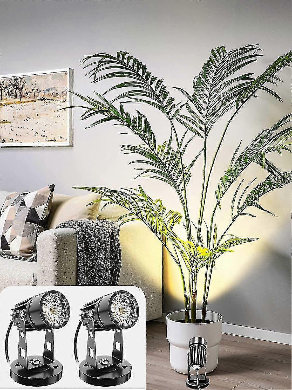 Compact 5W LED Up Light for Indoor Plants & Decor
