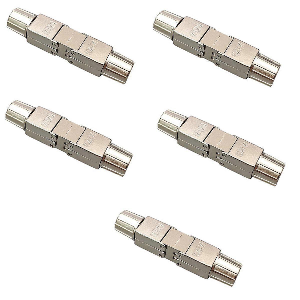 Tool-Free Cat7 RJ45 Connector Toolless Shielded Reusable Termination Plugs Shielded Ethernet for Eth