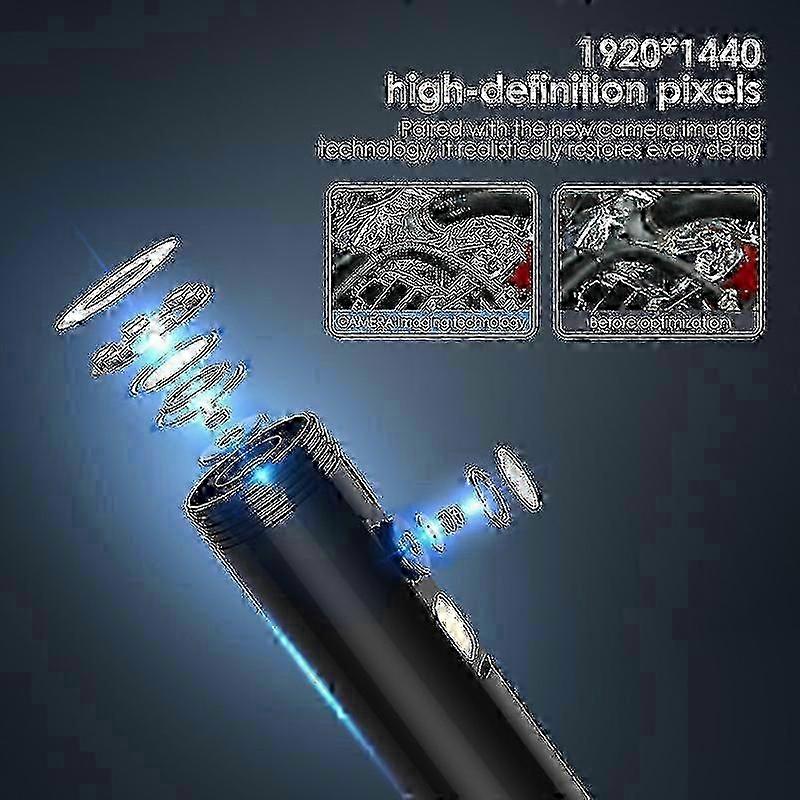 Endoscope Camera with 1920x1440 Resolution and 6+1 LED Lighting Featuring 2 Cameras