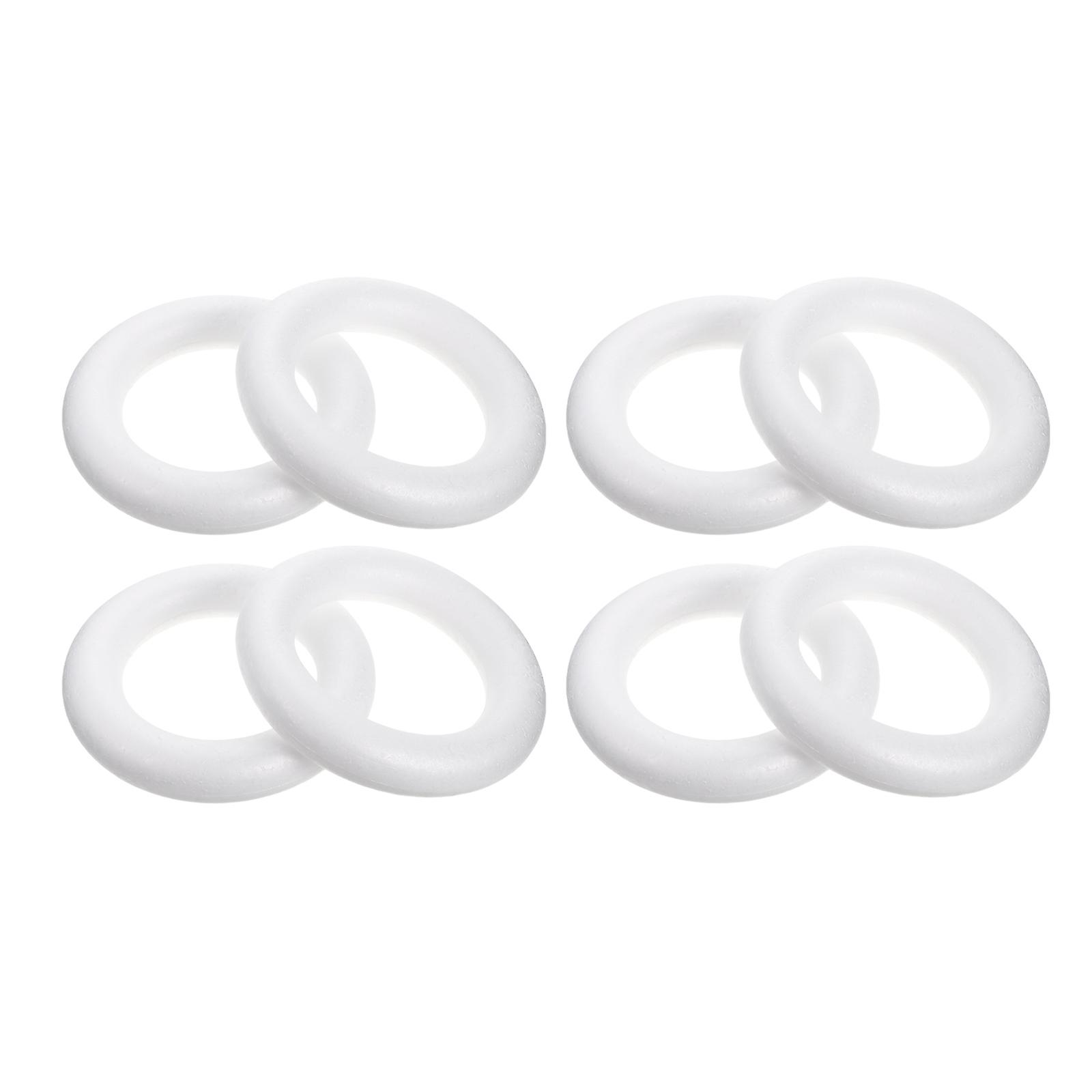 Wreath Materials 8Pcs Foam Ring White Handmade Decoration For Easter Gathering