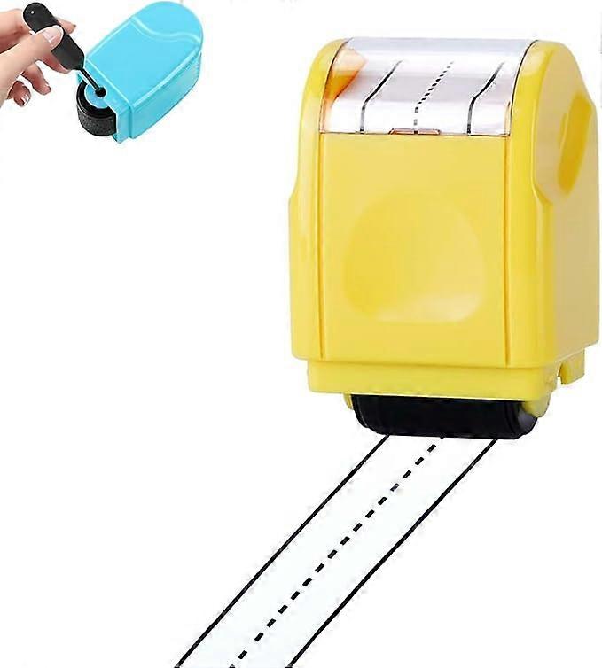 Race Track Stamp Roller, Car Track Stamp Roller, Dashed Handwriting Lines Practice Roller, compatible with yellow ink refill