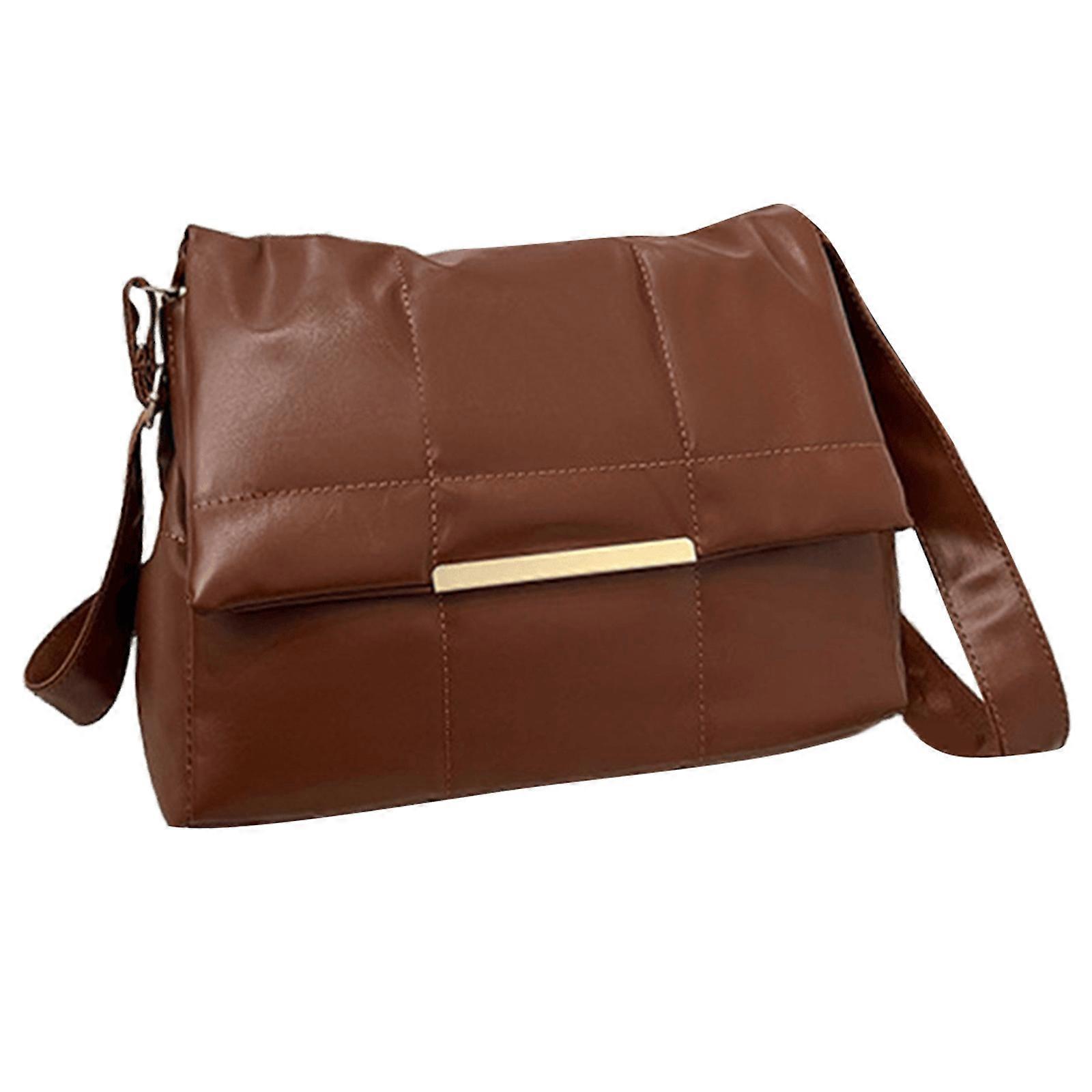 حقيبة كتف نسائية حقيبة مربعة حقيبة كبيرة السعة حقيبة رسول حقيبة يد حقيبة تسوق حقيبة كروس بودي جلدية PU للكاكي اليومي