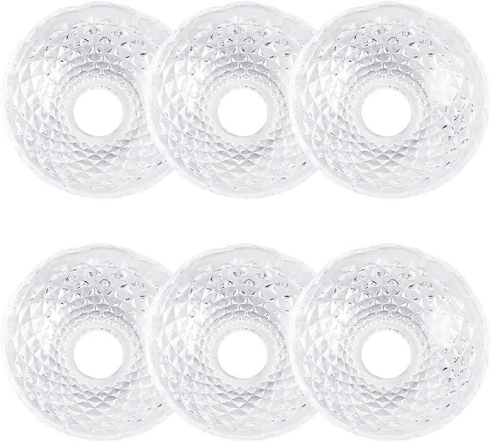 6Pcs Faceted Chandelier Bobeches Candle Holder Bobeche 4 Side Holes 4 Inch Acrylic Clear Replacement Elegant Lamp Candlestick Shade for Hanging Home R