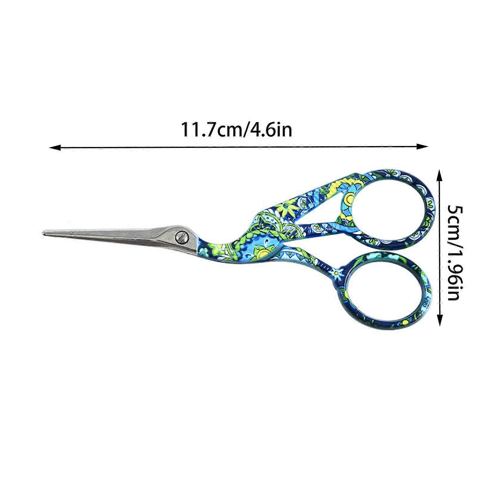 Retro Style Beauty Scissors, All-Steel Craftsmanship, compatible with Sharp Edges for Paper & Crafting, Electroplated Handles, Bird-Shaped Design,